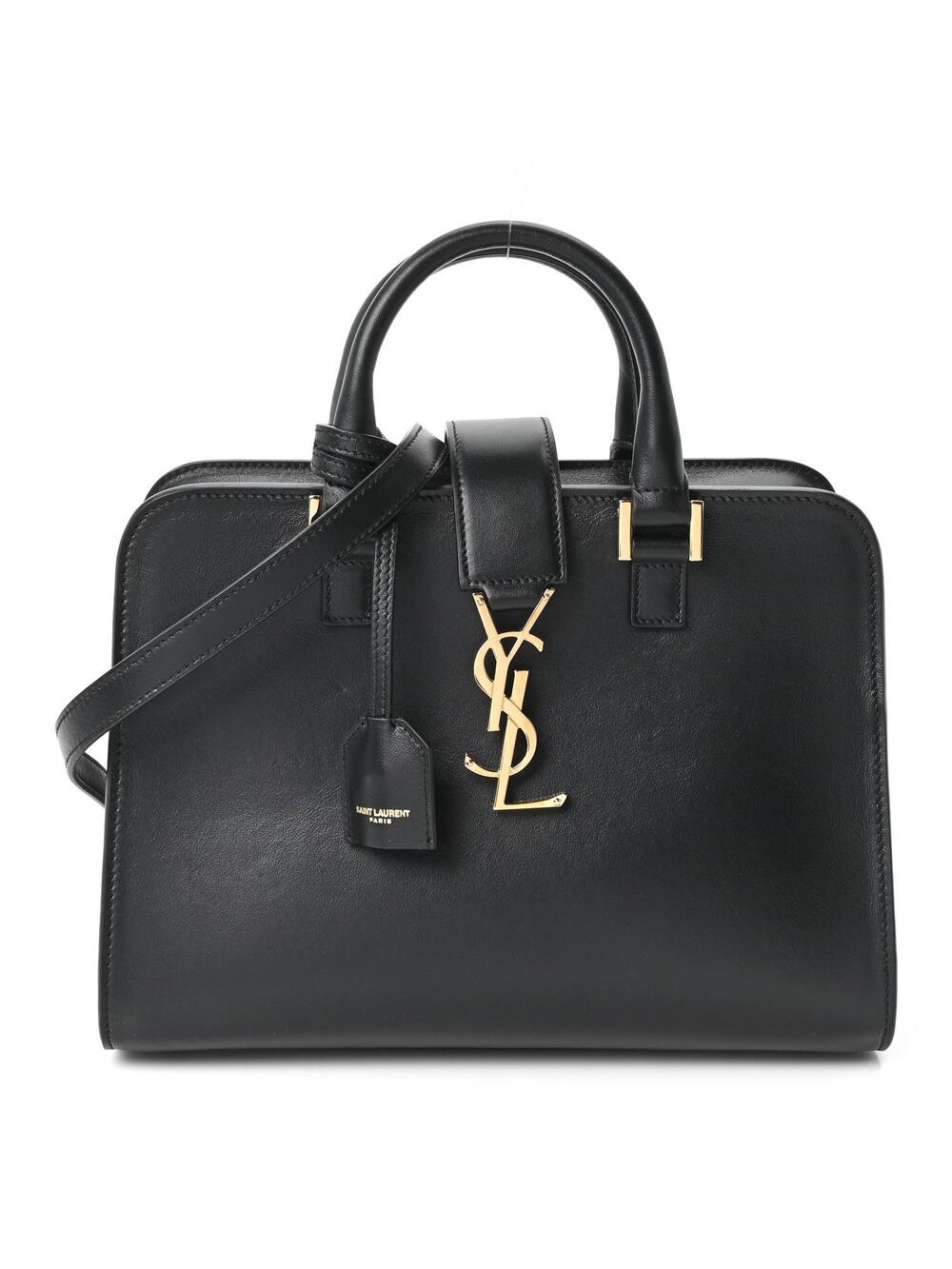 Saint Laurent Calfskin Baby Cabas Black #343906S14B